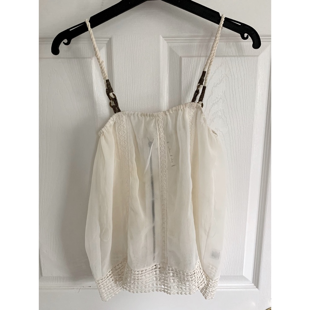 Willow and clay sheer and lace camisole